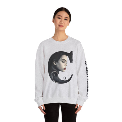 Letter C,Stylish Artistic Sweatshirt, Trendy Crewneck, Graphic Sweater, Cozy Unisex Top, Unique Gift for Art Lovers, Everyday Comfort