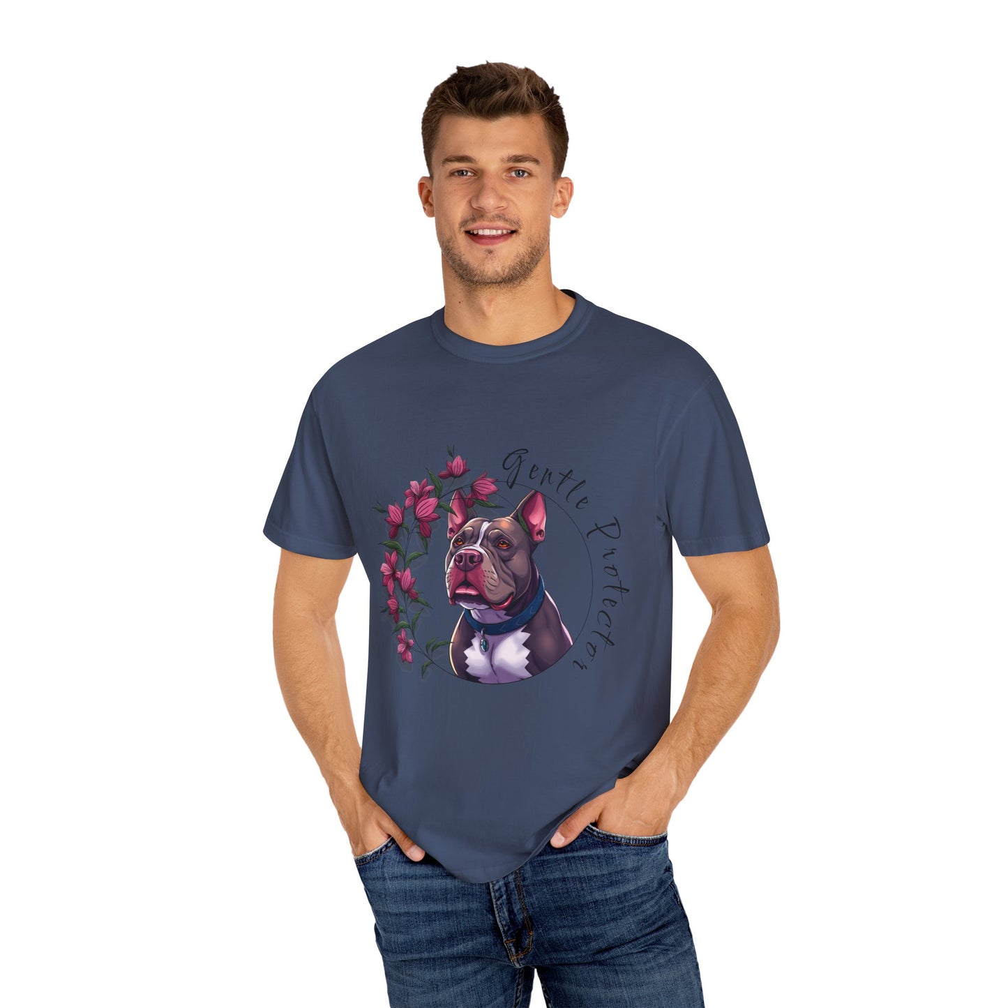 Gentle Protector Dog T-Shirt, Animal Lover Gift, Pet Memorial Tee, Casual Wear, Gift for Dog Owners, Nature T-Shirt