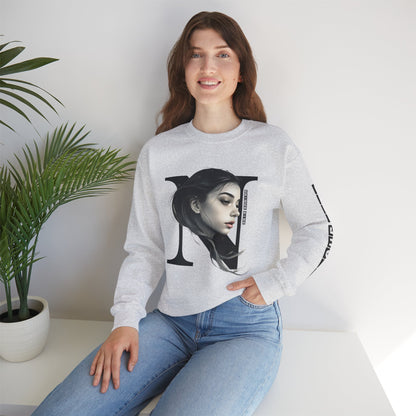 Letter N, Stylish Artistic Sweatshirt, Trendy Crewneck, Graphic Sweater, Cozy Unisex Top, Unique Gift for Art Lovers, Everyday Comfort