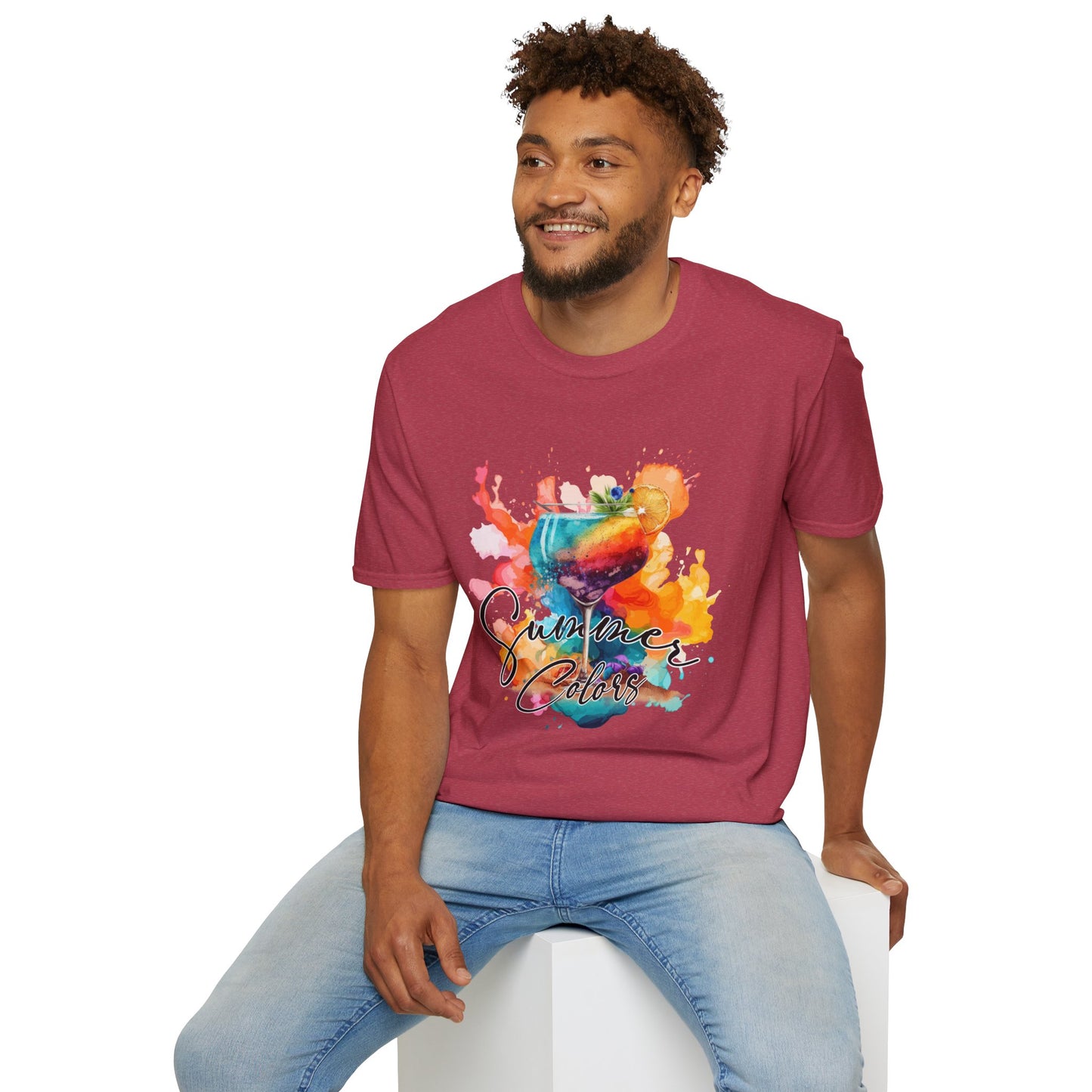 Colorful Artistic T-Shirt with Inspirational Design, Unisex Softstyle Tee, Gift for Art Lovers, Casual Wear, Birthday Gift Idea