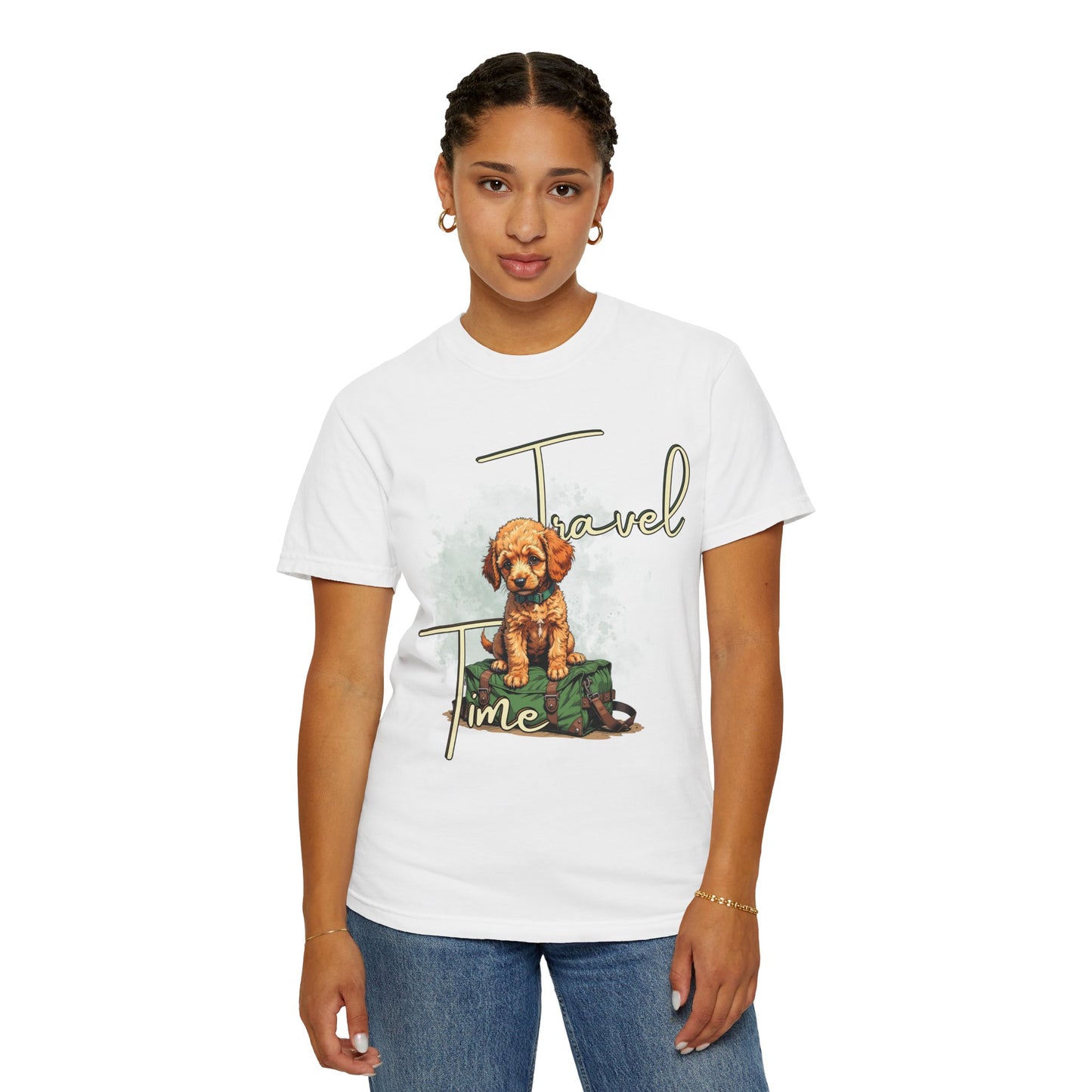 Travel Time Unisex T-Shirt - Perfect for Dog Lovers, Casual Wear, Traveling, Gift for Pet Owners, Adventure Apparel