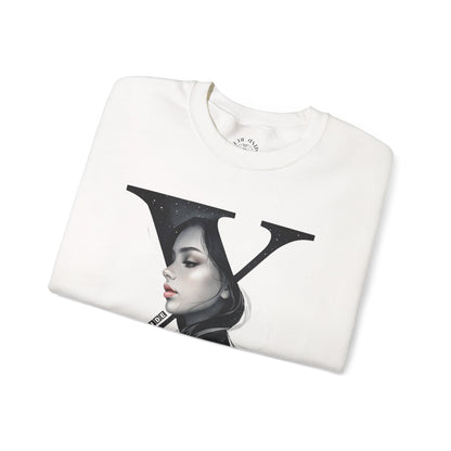 Letter X, Stylish Artistic Sweatshirt, Trendy Crewneck, Graphic Sweater, Cozy Unisex Top, Unique Gift for Art Lovers, Everyday Comfort