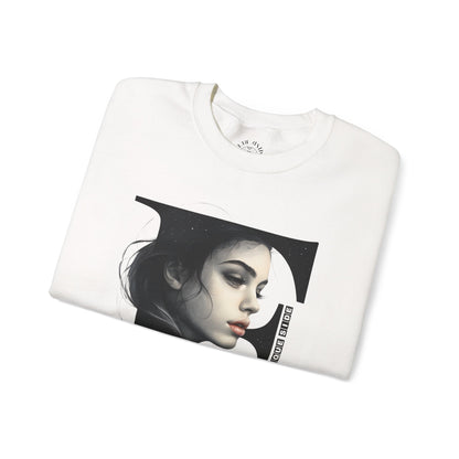 Letter F, Stylish Artistic Sweatshirt, Trendy Crewneck, Graphic Sweater, Cozy Unisex Top, Unique Gift for Art Lovers, Everyday Comfort