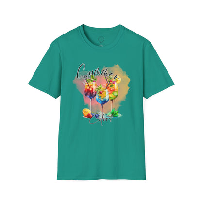 Colorful Floral Summer Unisex T-Shirt, Boho Shirt, Gift for Her, Vacation Tee, Festival Apparel, Summer Outfit