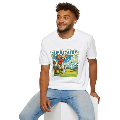 Florida Vibe Unisex Softstyle T-Shirt | Relaxed Fit Graphic Tee for Casual Days, Summer and Travel,florida,sport,golf