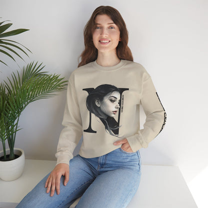 Letter N, Stylish Artistic Sweatshirt, Trendy Crewneck, Graphic Sweater, Cozy Unisex Top, Unique Gift for Art Lovers, Everyday Comfort