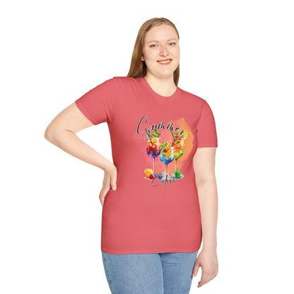 Colorful Floral Summer Unisex T-Shirt, Boho Shirt, Gift for Her, Vacation Tee, Festival Apparel, Summer Outfit