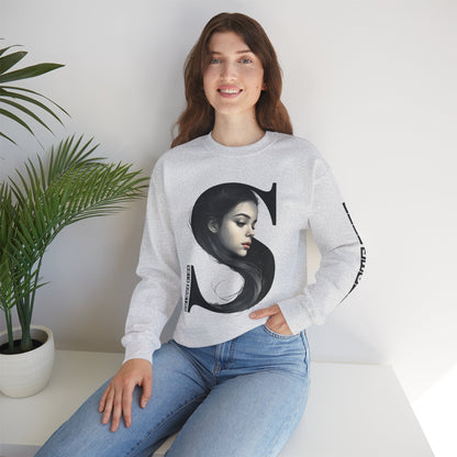 Letter S, Stylish Artistic Sweatshirt, Trendy Crewneck, Graphic Sweater, Cozy Unisex Top, Unique Gift for Art Lovers, Everyday Comfort