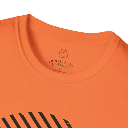 Dog Lover's Pure Love Unisex T-Shirt | Vibrant Orange Dog Design