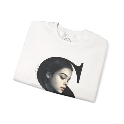Letter S, Stylish Artistic Sweatshirt, Trendy Crewneck, Graphic Sweater, Cozy Unisex Top, Unique Gift for Art Lovers, Everyday Comfort