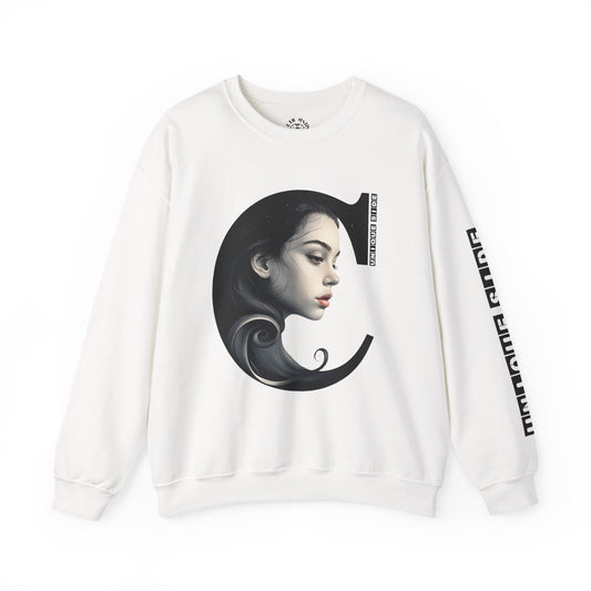 Letter C,Stylish Artistic Sweatshirt, Trendy Crewneck, Graphic Sweater, Cozy Unisex Top, Unique Gift for Art Lovers, Everyday Comfort