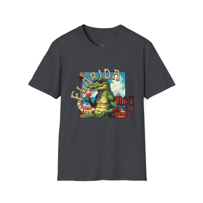 Florida Alligator Unisex Softstyle T-Shirt - Retro Vibe Casual Tee,vacation ,florida,