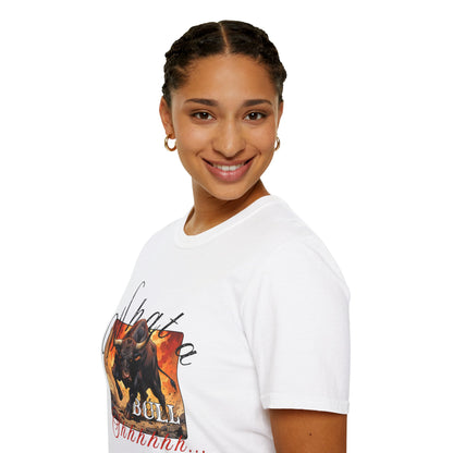 Unisex Bull Graphic T-Shirt - Fierce & Fun Fashion for Animal Lovers,bull