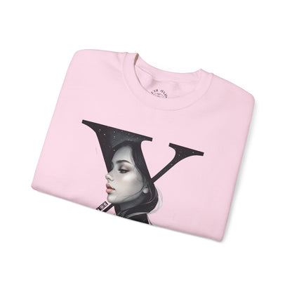 Letter X, Stylish Artistic Sweatshirt, Trendy Crewneck, Graphic Sweater, Cozy Unisex Top, Unique Gift for Art Lovers, Everyday Comfort