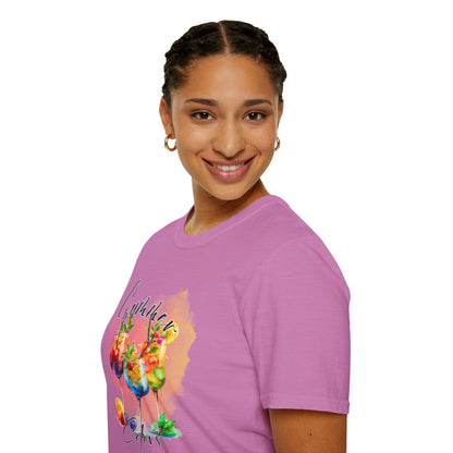 Colorful Floral Summer Unisex T-Shirt, Boho Shirt, Gift for Her, Vacation Tee, Festival Apparel, Summer Outfit