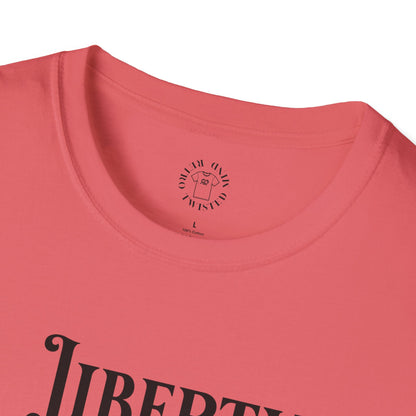 Liberty or Nothing Skull T-Shirt | Unisex Softstyle Tee for Independence Day & Patriotic Celebrations