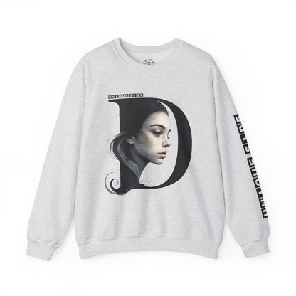 Letter D,Stylish Artistic Sweatshirt, Trendy Crewneck, Graphic Sweater, Cozy Unisex Top, Unique Gift for Art Lovers, Everyday Comfort