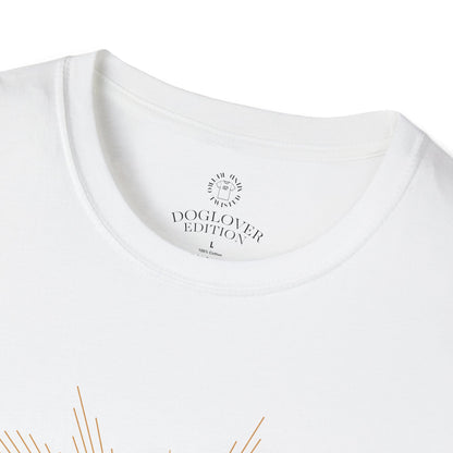 Golden Heart Dog Art Unisex T-Shirt, Animal Lover Gift, Pet Enthusiast Tee, Casual Wear, Birthday Gift, Cute Dog T-Shirt
