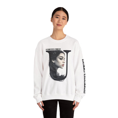 Letter U, Stylish Artistic Sweatshirt, Trendy Crewneck, Graphic Sweater, Cozy Unisex Top, Unique Gift for Art Lovers, Everyday Comfort