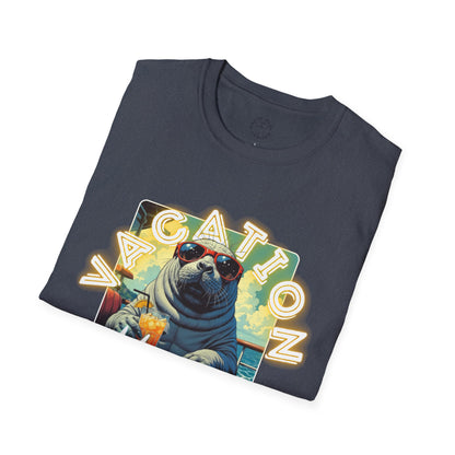 Vacation Mode Unisex T-Shirt - Fun Summer Beach Graphic Tee,manatee