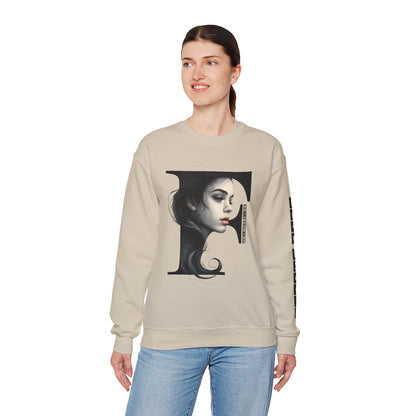 Letter F, Stylish Artistic Sweatshirt, Trendy Crewneck, Graphic Sweater, Cozy Unisex Top, Unique Gift for Art Lovers, Everyday Comfort