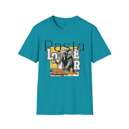 Pasta Lover Unisex Softstyle T-Shirt - Playful Elephant Graphic Tee,elephant,twisted