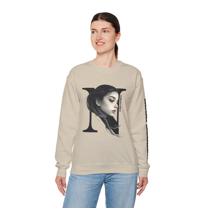Letter N, Stylish Artistic Sweatshirt, Trendy Crewneck, Graphic Sweater, Cozy Unisex Top, Unique Gift for Art Lovers, Everyday Comfort