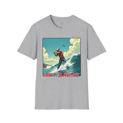 My Game Unisex Softstyle T-Shirt - Retro Golf Graphic Tee, golf, ocean,sport