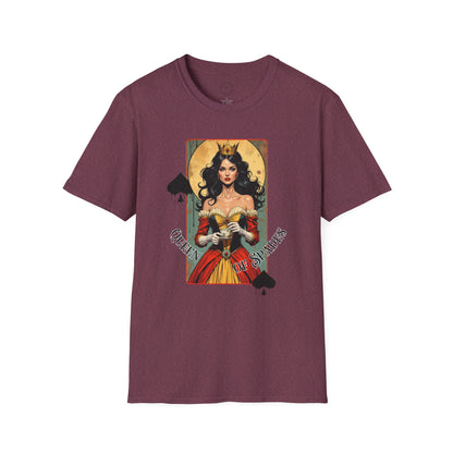 Queen of Spiders Unisex Softstyle T-Shirt - Bold Graphic Tee for Fans of Fantasy & Mythology,queen,girl