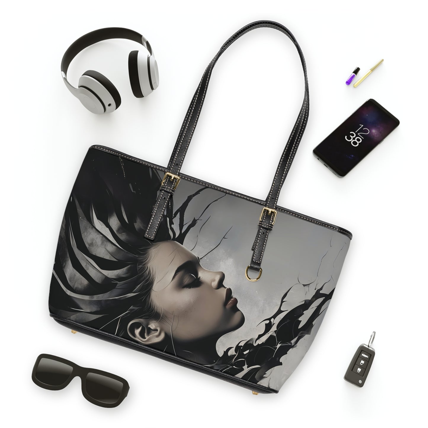 Sade of grey dream.PU Leather Shoulder Bag