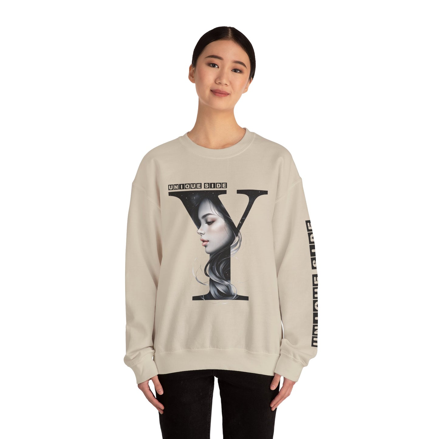 Letter Y, Stylish Artistic Sweatshirt, Trendy Crewneck, Graphic Sweater, Cozy Unisex Top, Unique Gift for Art Lovers, Everyday Comfort