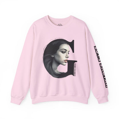 Letter G, Stylish Artistic Sweatshirt, Trendy Crewneck, Graphic Sweater, Cozy Unisex Top, Unique Gift for Art Lovers, Everyday Comfort