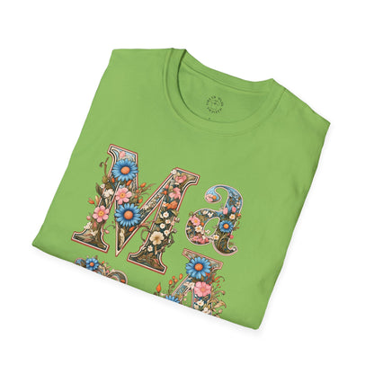 Floral Mama Unisex T-Shirt, Softstyle Tee, Casual Wear, Gift for Mother day,mama