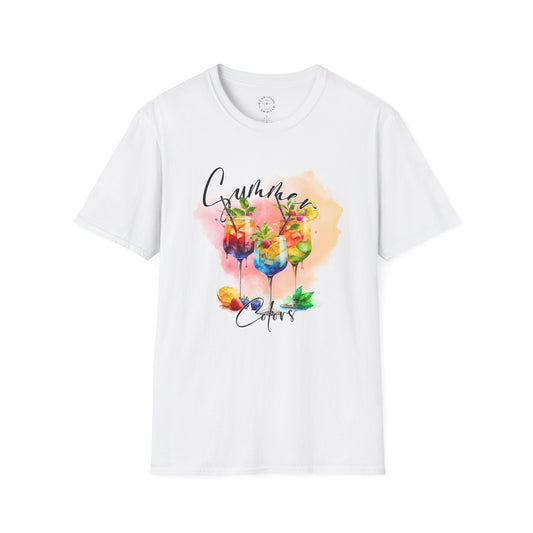 Colorful Floral Summer Unisex T-Shirt, Boho Shirt, Gift for Her, Vacation Tee, Festival Apparel, Summer Outfit