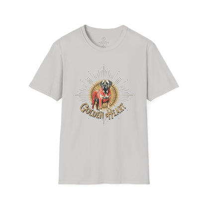 Golden Heart Unisex Softstyle T-Shirt - Perfect Gift for Dog Lovers