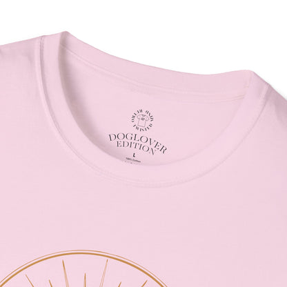 Golden Heart Dog Tee | Unisex Softstyle T-Shirt, Pet Lover Gift, Animal Adoption Awareness, Casual Wear, Dog Mom Apparel