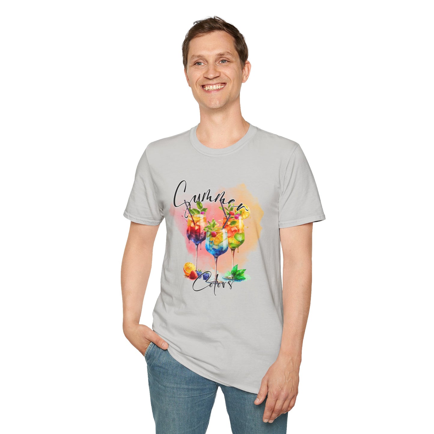 Colorful Floral Summer Unisex T-Shirt, Boho Shirt, Gift for Her, Vacation Tee, Festival Apparel, Summer Outfit