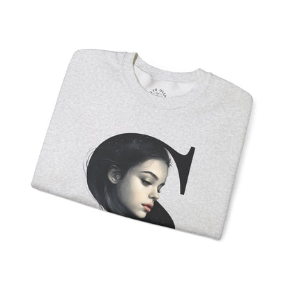 Letter S, Stylish Artistic Sweatshirt, Trendy Crewneck, Graphic Sweater, Cozy Unisex Top, Unique Gift for Art Lovers, Everyday Comfort