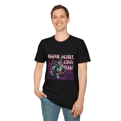 Brave Heart Loyal Soul Unisex T-Shirt - Inspirational Dog Lover Tee