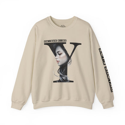 Letter Y, Stylish Artistic Sweatshirt, Trendy Crewneck, Graphic Sweater, Cozy Unisex Top, Unique Gift for Art Lovers, Everyday Comfort