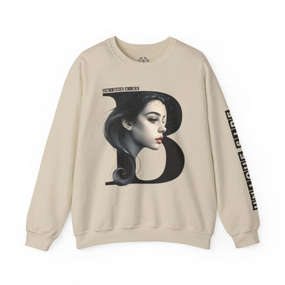 Letter B,Stylish Artistic Sweatshirt, Trendy Crewneck, Graphic Sweater, Cozy Unisex Top, Unique Gift for Art Lovers, Everyday Comfort