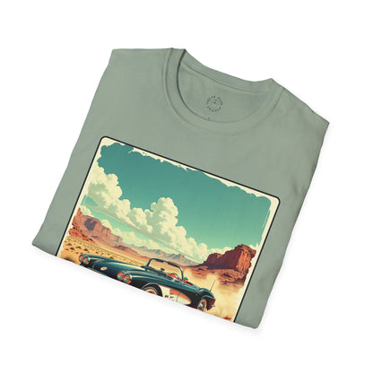 Vintage Car Graphic Unisex Softstyle T-Shirt - Perfect for Road Trip Lovers ,sport,car