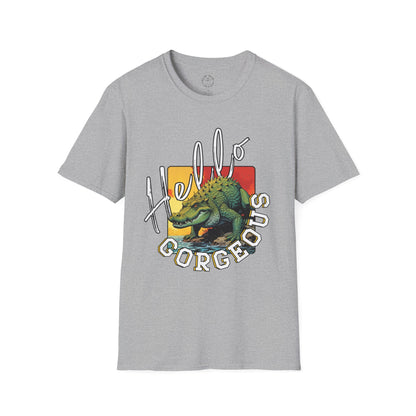 Hello Gorgeous Unisex Softstyle T-Shirt – Fun and Casual Graphic Tee,florida,gator,
