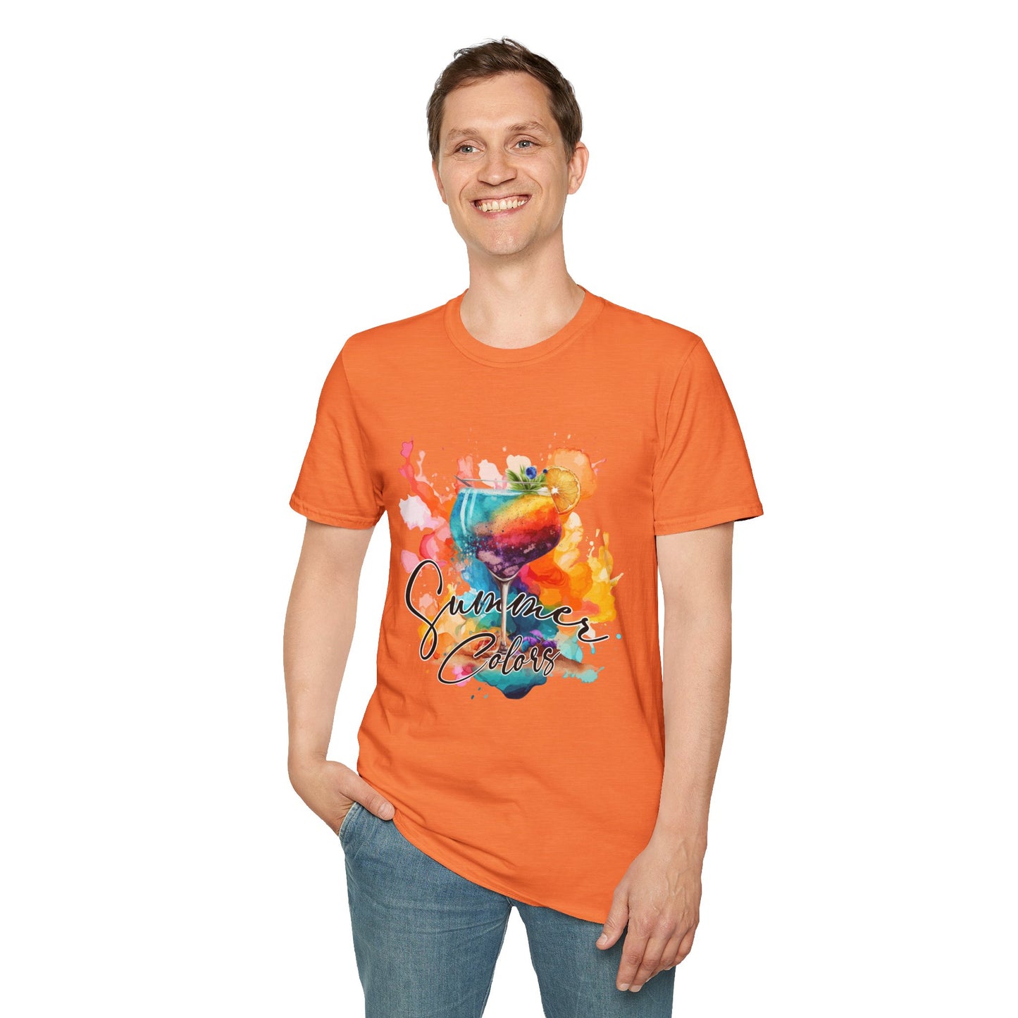 Colorful Artistic T-Shirt with Inspirational Design, Unisex Softstyle Tee, Gift for Art Lovers, Casual Wear, Birthday Gift Idea