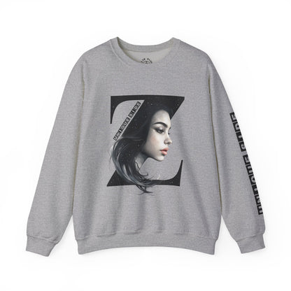 Letter Z, Stylish Artistic Sweatshirt, Trendy Crewneck, Graphic Sweater, Cozy Unisex Top, Unique Gift for Art Lovers, Everyday Comfort