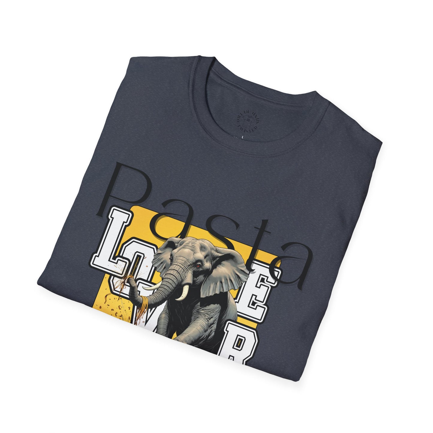 Pasta Lover Unisex Softstyle T-Shirt - Playful Elephant Graphic Tee,elephant,twisted