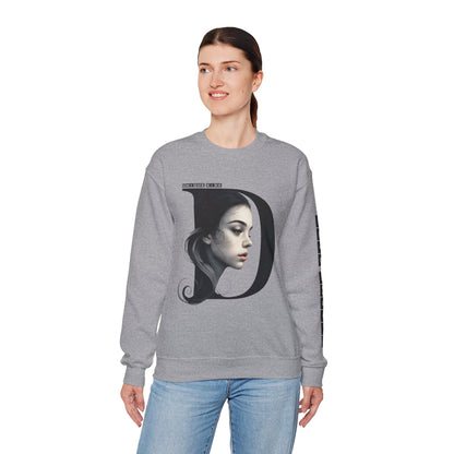 Letter D,Stylish Artistic Sweatshirt, Trendy Crewneck, Graphic Sweater, Cozy Unisex Top, Unique Gift for Art Lovers, Everyday Comfort