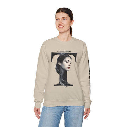 Letter T, Stylish Artistic Sweatshirt, Trendy Crewneck, Graphic Sweater, Cozy Unisex Top, Unique Gift for Art Lovers, Everyday Comfort