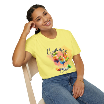 Colorful Floral Summer Unisex T-Shirt, Boho Shirt, Gift for Her, Vacation Tee, Festival Apparel, Summer Outfit
