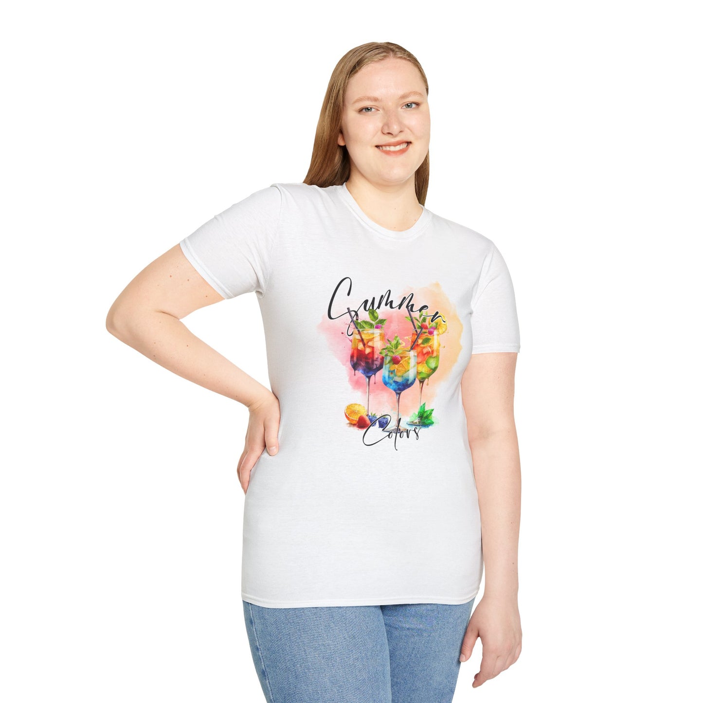 Colorful Floral Summer Unisex T-Shirt, Boho Shirt, Gift for Her, Vacation Tee, Festival Apparel, Summer Outfit